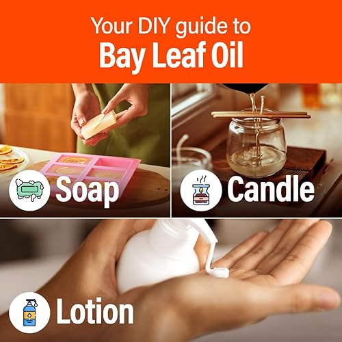 Miniatura 5 de H'ana Aceite esencial de hoja de laurel, 1.02 onzas líquidas, para cabello, piel, difusor, aromaterapia, velas y fabricación de jabón