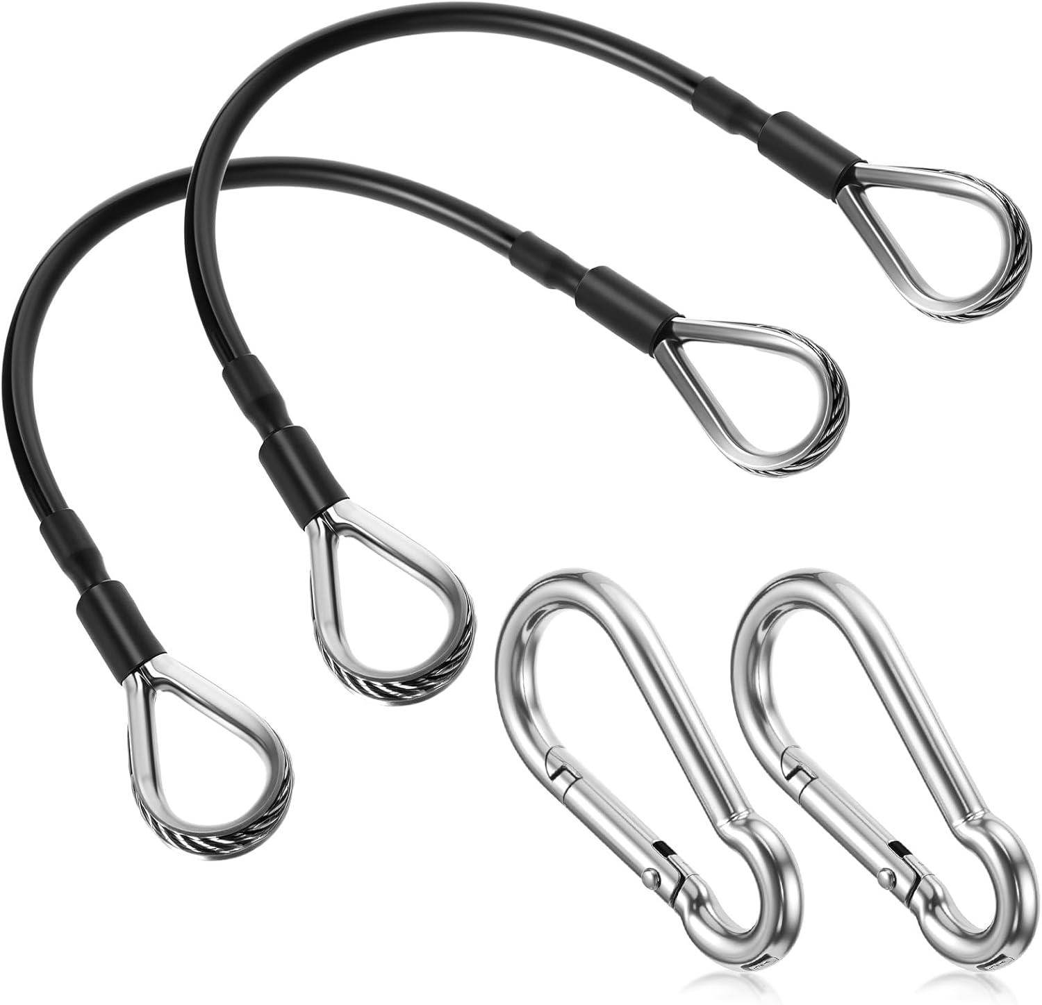 2 Pcs Gym Cable Extension Attachments Compatible with Home Accessories Fitness Replacement Gym Cable Machine Extension for LAT/Tricep Pull Down Leg Extensions Machine