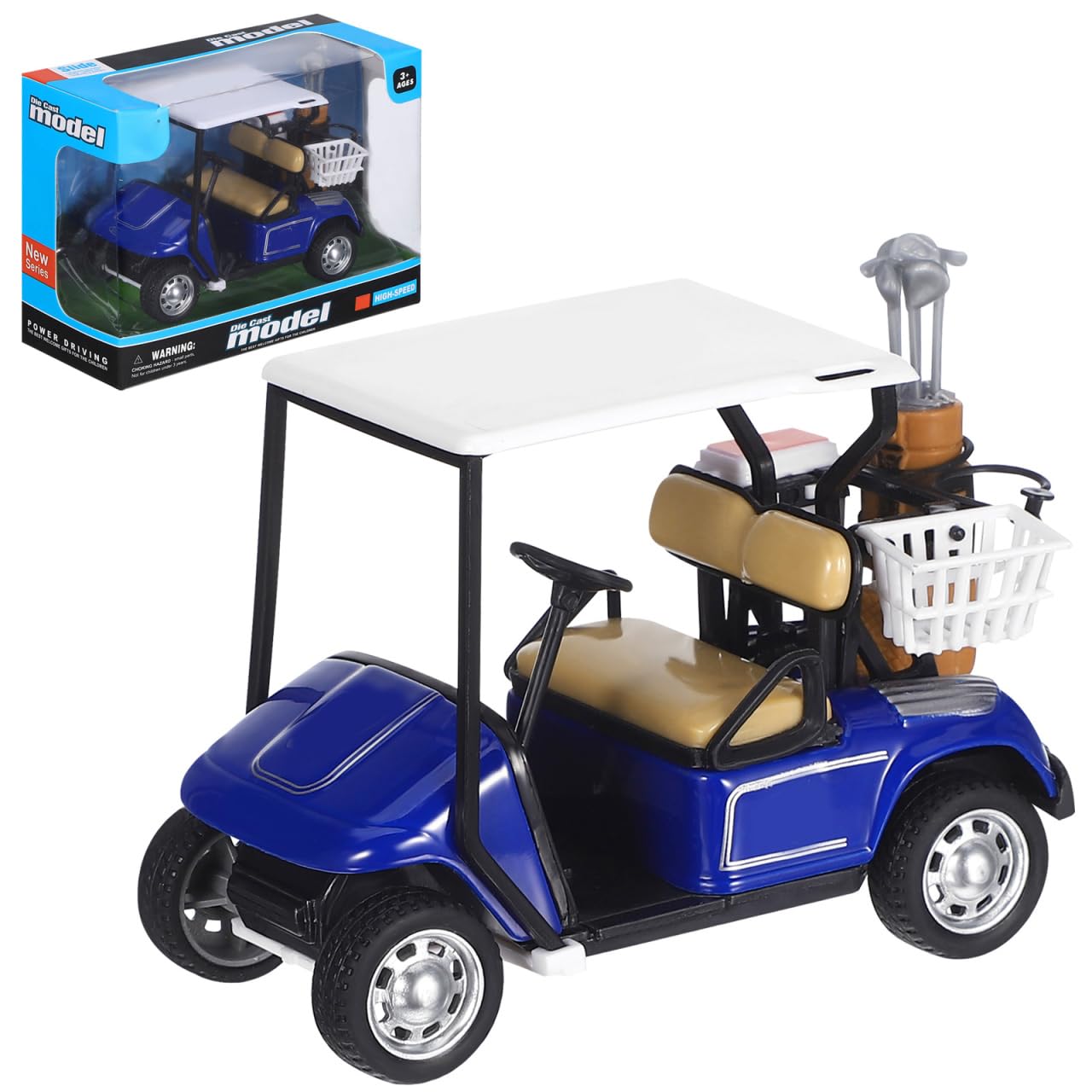 GALPADA Golf Cart Model Desktop Ornament Realistic Golf Cart Adornment Alloy Simple Automobile Model for Bedroom Study Living Room Crafts Home Decor 4.33 X 2.36 X 1.97 in