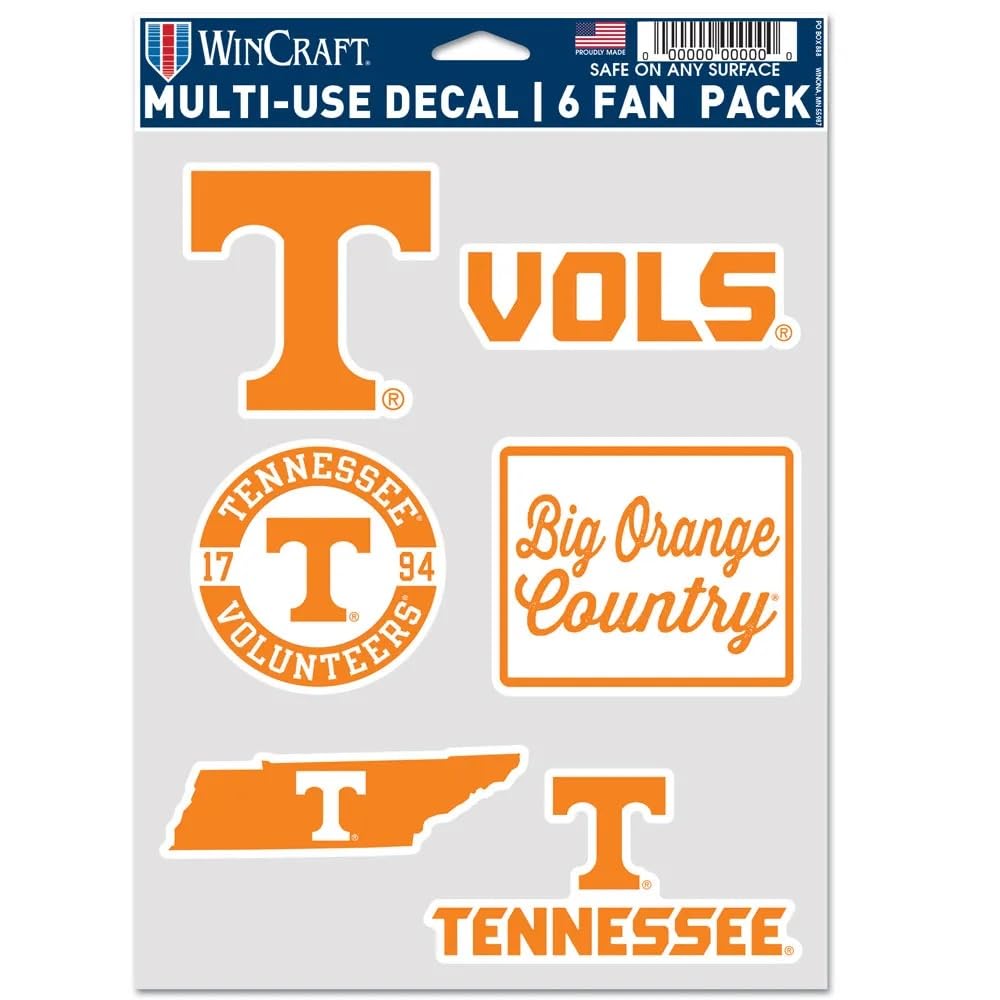 Lot de 6 ventilateurs multi-usage Tennessee Volunteers pour supporters