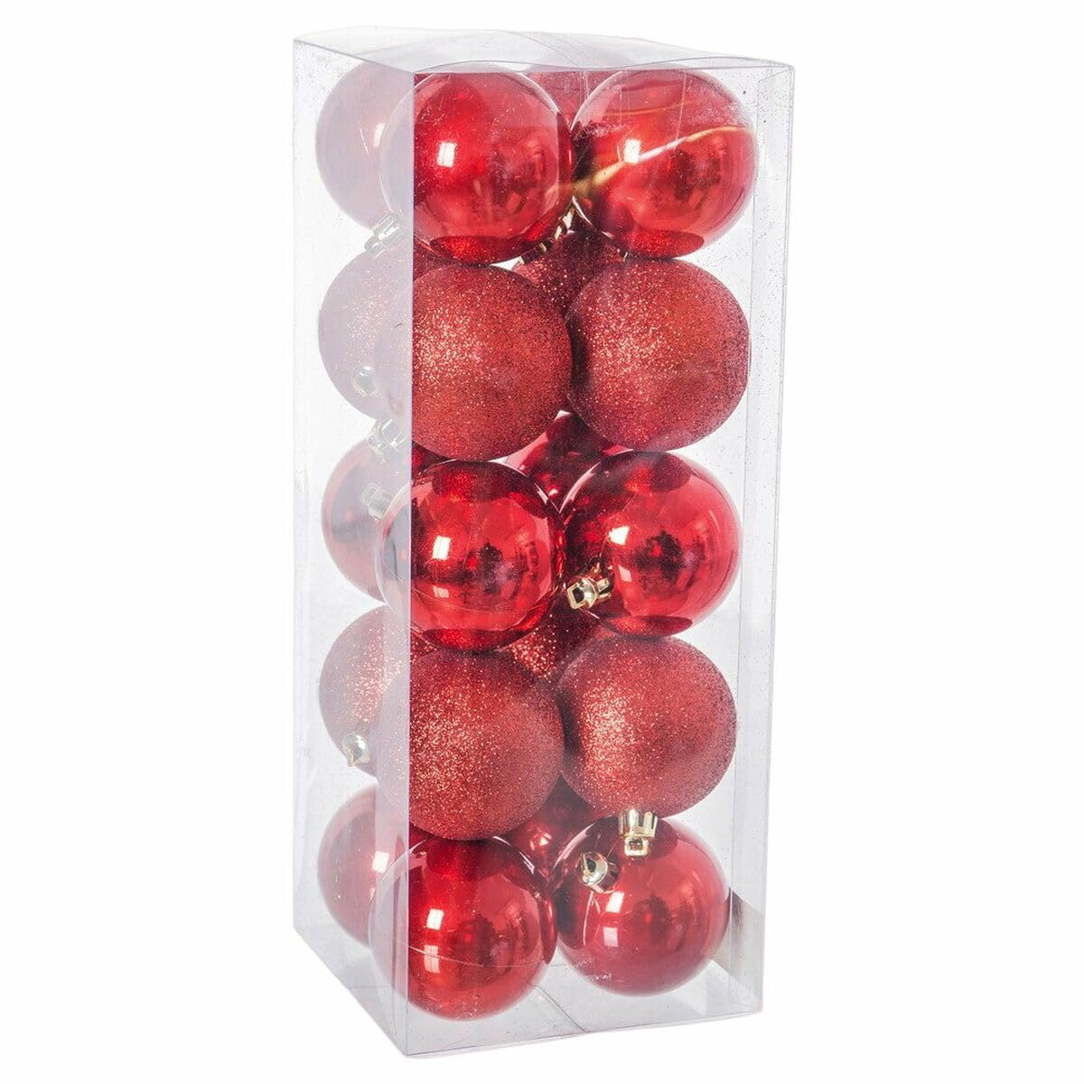 BigBuy Christmas Christmas Baubles Red Plastic 6 x 6 x 6 cm (20 Units)