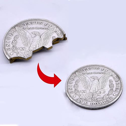 SUMAG Moneda de restauración de monedas de mordida mágica (versión Morgan) moneda que aparece/desaparece