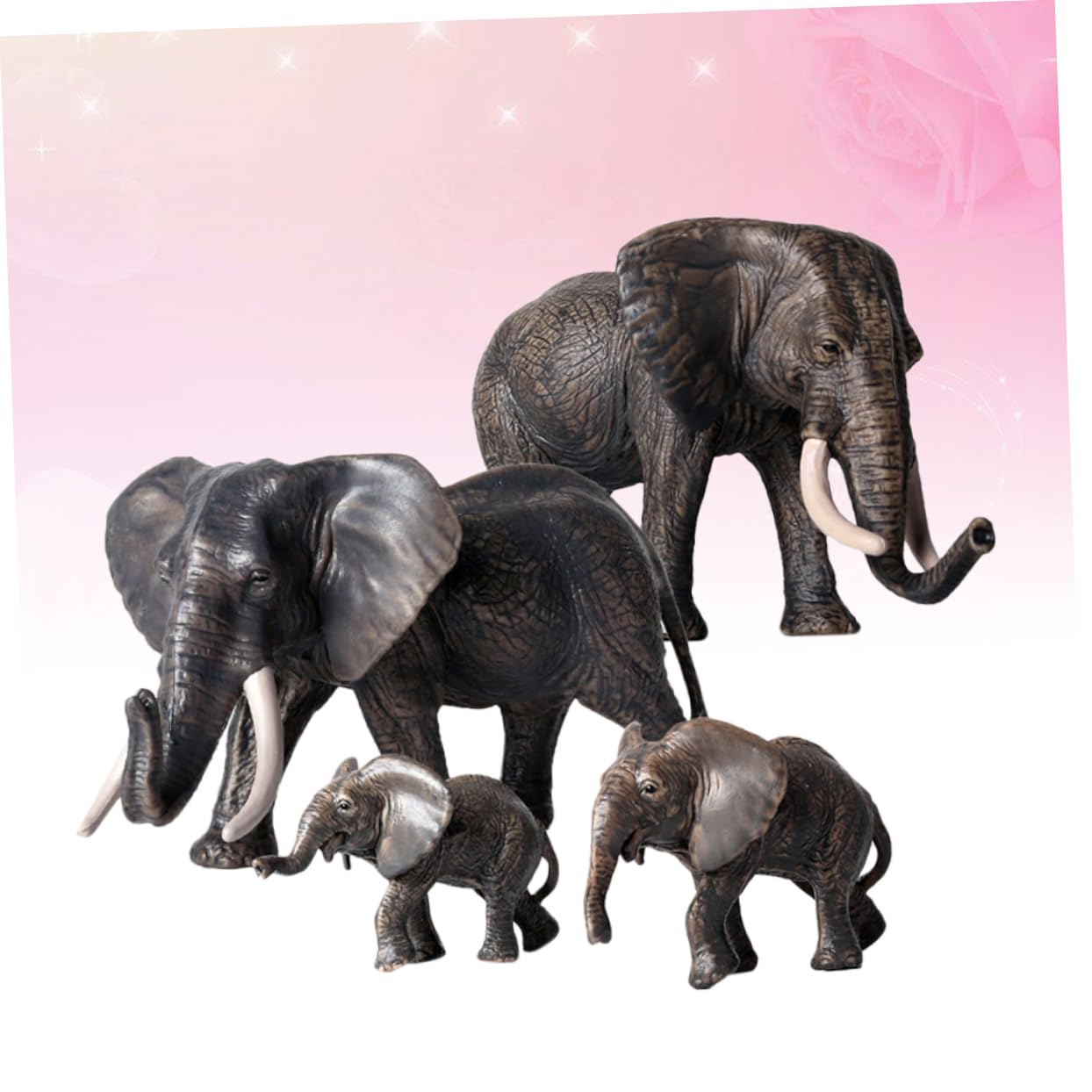 Juguete Modelo de Elefante Figura de Animal Simulada Adorno de Modelo Animal Juguete Infantil para Jugar el Hogar o Parque Infantil