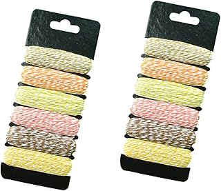 ULDIGI 12 Pcs Red Twine White Twine Natural Twine Gift Wrapping Twine Gift Wrapping Twine String Cotton String Ribbon Packaging Line Packing Rope Cotton Cord Colored Cord Cotton Rope Jute