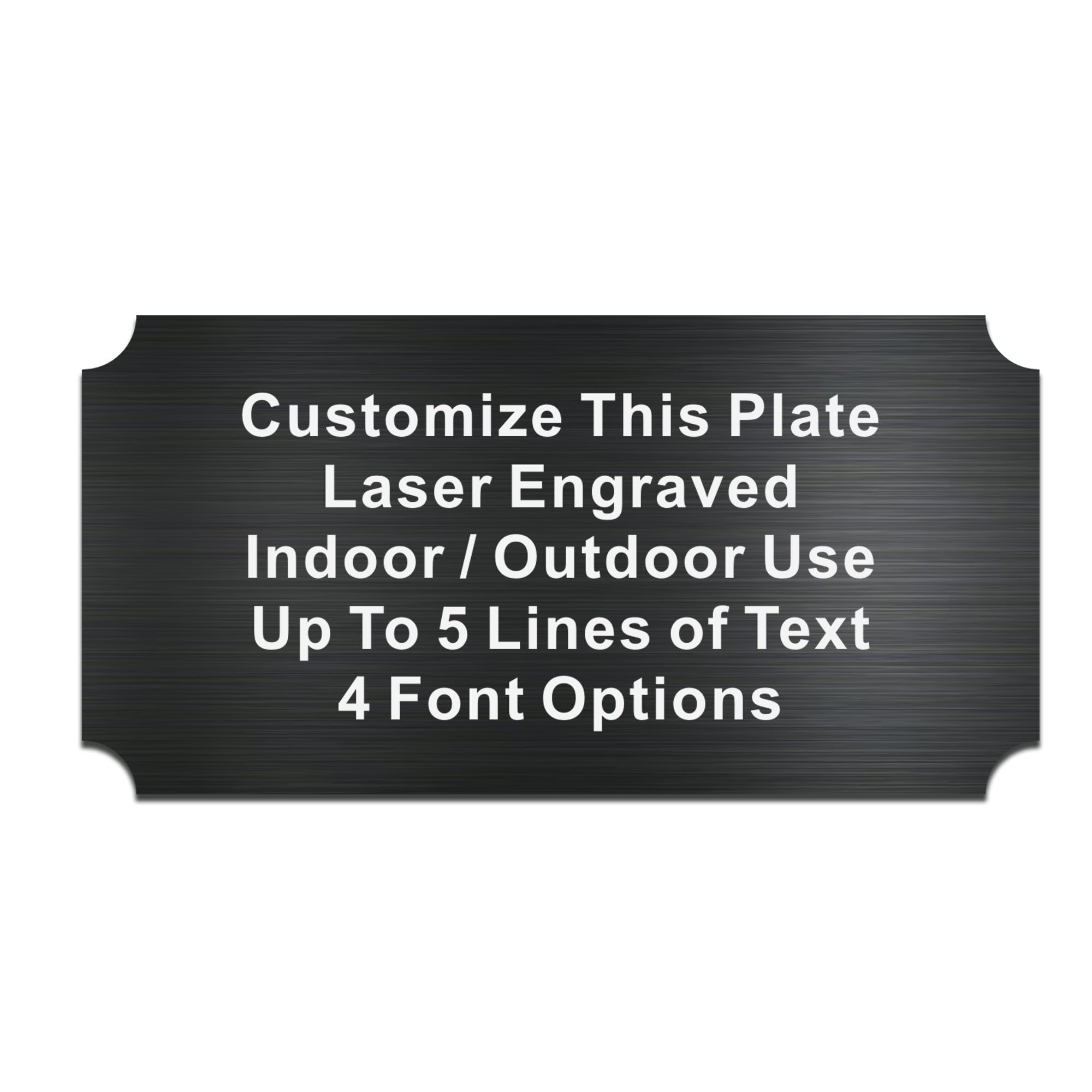 Engraved Plaques Personalised Memorial Plaques for Doors Urns Solid Metal Plate Engraved 2x4in Name Plate Name Label Plaque with Adhesive Backing (Black, Design 1)