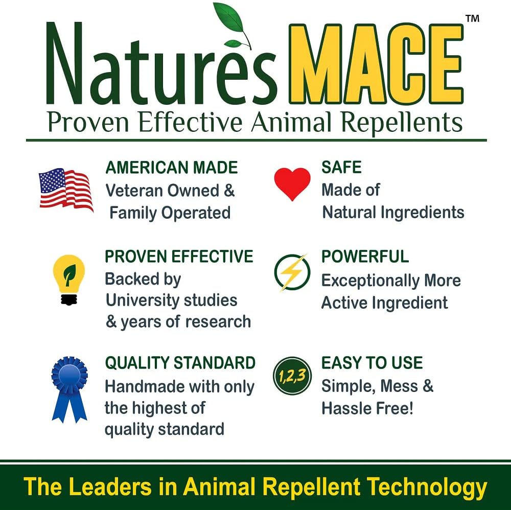 Nature’s MACE Deer and Rabbit Mace, Deer Repellent for Plants, Lawns, Flowers, Gardens, Deer Repellent Spray, Keep Deer Out, Deterrent, All-Season Protection, 5 Gallon Concentrate, Treats 10 Acres