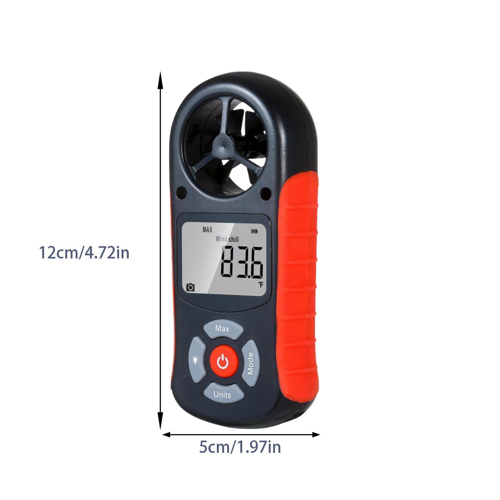 Anemómetro medidor de velocidad del viento para senderismo y camping