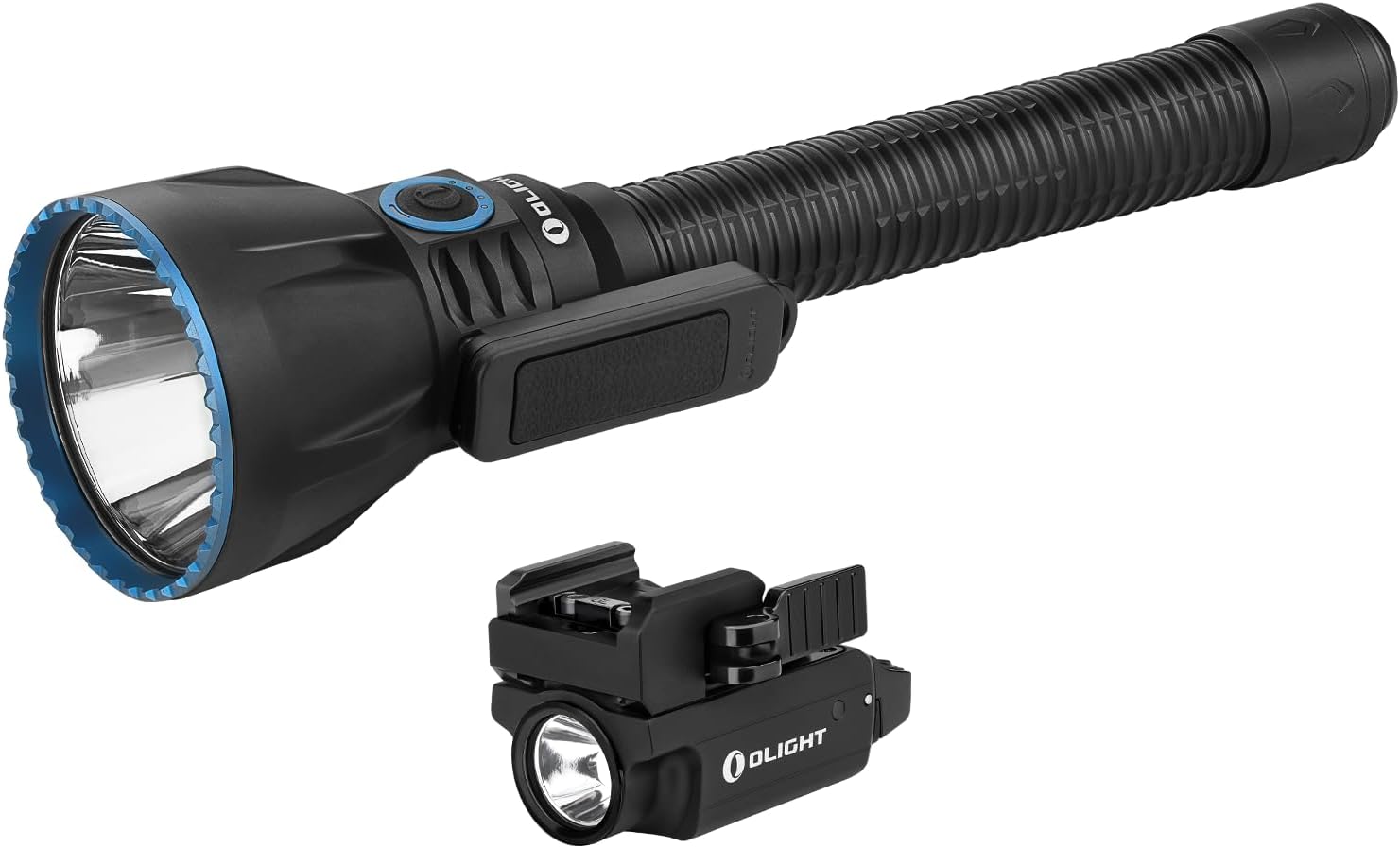OLIGHT Javelot Turbo 2 1800 Lumen Rechargeable Tactical Flashlight with Long-Range 4921ft Throw, Dual-Switch PL-Mini 2 Valkyrie 600 Lumens Magnetic USB Rechargeable Compact Weaponlight with Adjustable