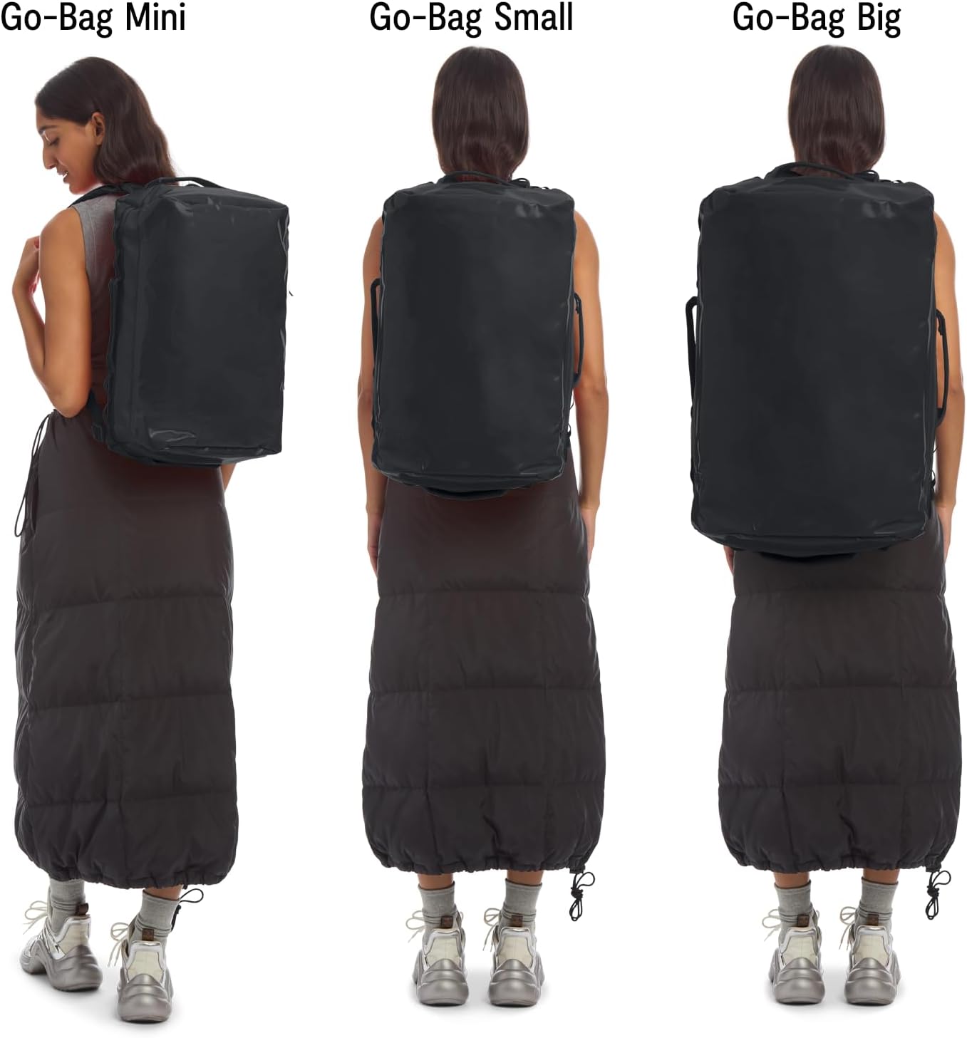 Baboon to the Moon Go-Bag Small 40L | Waterproof Travel Duffel Bag for Men & Women, Gym Bag, Carry-On Luggage, Weekend Getaway, TSA-Approved, Detachable Backpack Straps (Black) - Image 2