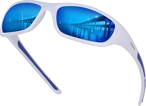 Vista 10 de Duduma Gafas de sol polarizadas deportivas para hombres y mujeres, para béisbol, ciclismo, golf, pesca, con bloqueo UV, Tr8116 negro