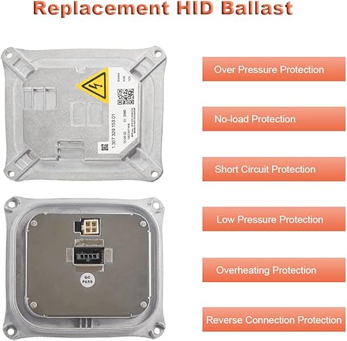 Miniatura 6 de Reemplazo de balasto de faros delanteros HID de xenón para 63117182520 25806714 compatible con BMW 328i 328xi 335i 335xi Mini Cooper Audi TT