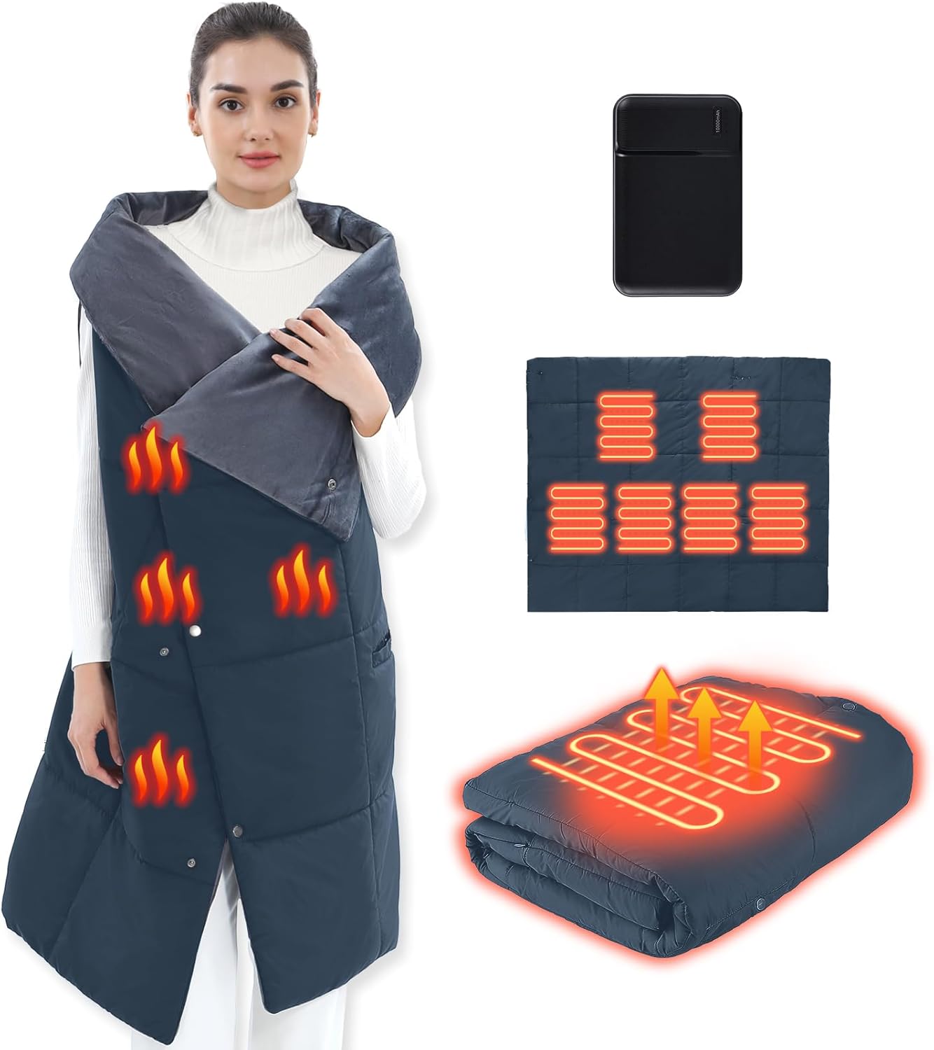 Heated Blanket Battery OperatedUSB Cordless Heated Blanket