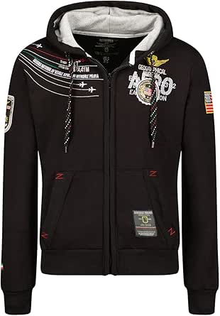 Geographical Norway Men's Winter Jacket Parka Jacket Hood Hoodie Chest