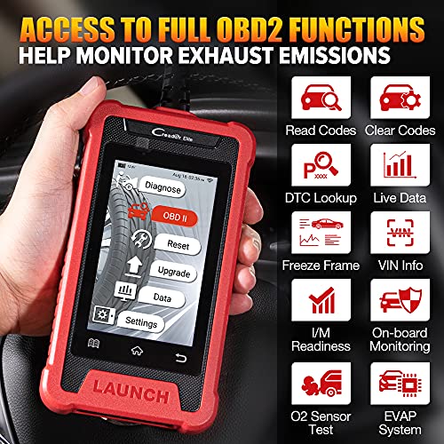 Launch Elite Abs Bleeding Scan Tool,Engine Transmission Abs Srs Obd2 Scanner Diagnostic Tool,Throttle Reset Code Reader,Lifetime Online Update,4'' Touch Screen,Auto Vin,Battery Test,Live Data Graph thumb #4