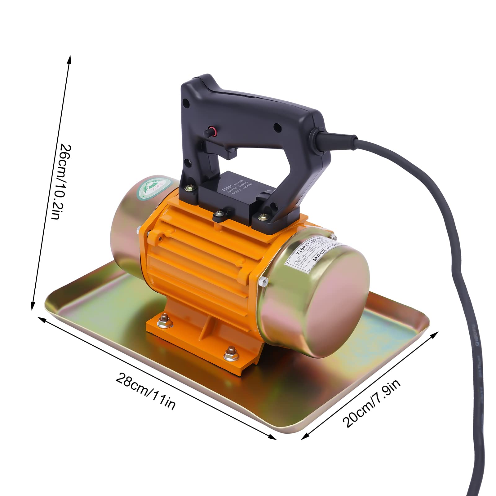 Vibratore elettrico per calcestruzzo, 200 kg, velocità 3500 giri/min, rotore di precisione per calcestruzzo, monofase, per edilizia, autostrada, ponte
