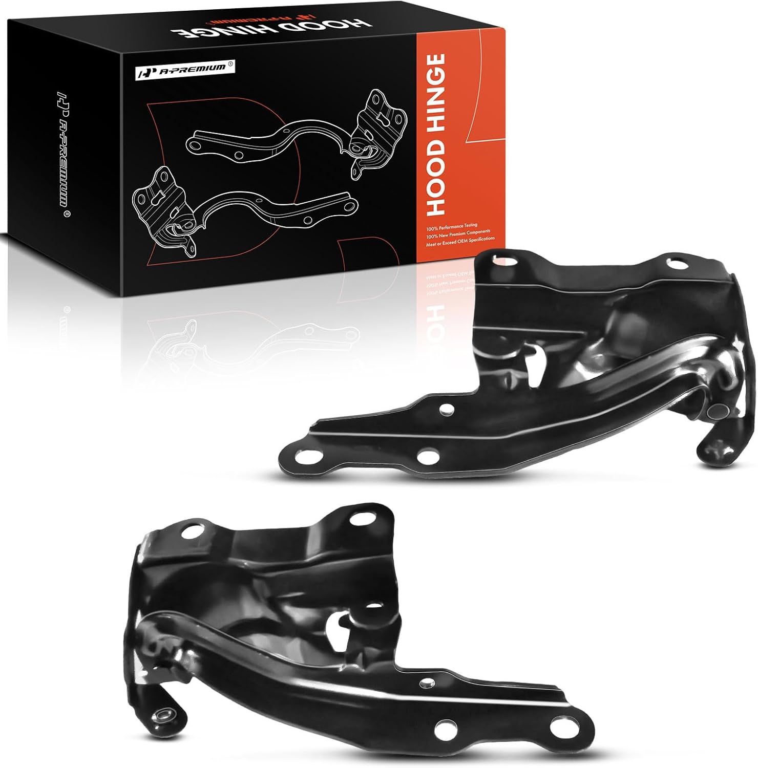 A-Premium Driver and Passenger Hood Hinges Compatible with Ford EcoSport 2018 2019 2020 2021 2022, Set of 2 Front Left and Right Side Hood Hinges, Replace# CN1Z16797F, CN1Z16796F