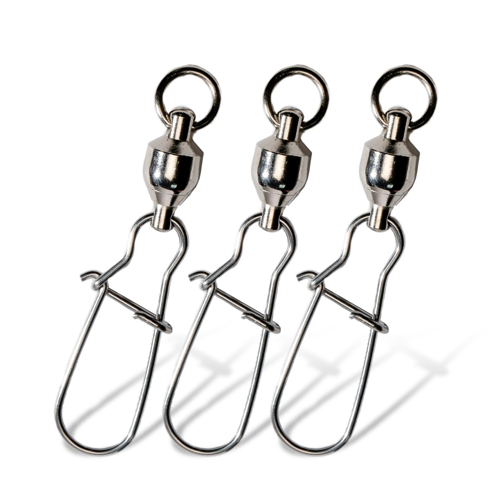 BBBF 20pcs High-Speed Swivel Snap Hooks with Bearing Swivels Fishing - Ultimate Fishing Accessories for Big Fish, Swivels Fishing Tackle, and Fishing Swivels & Snaps (0#39.68LB-20PCS)