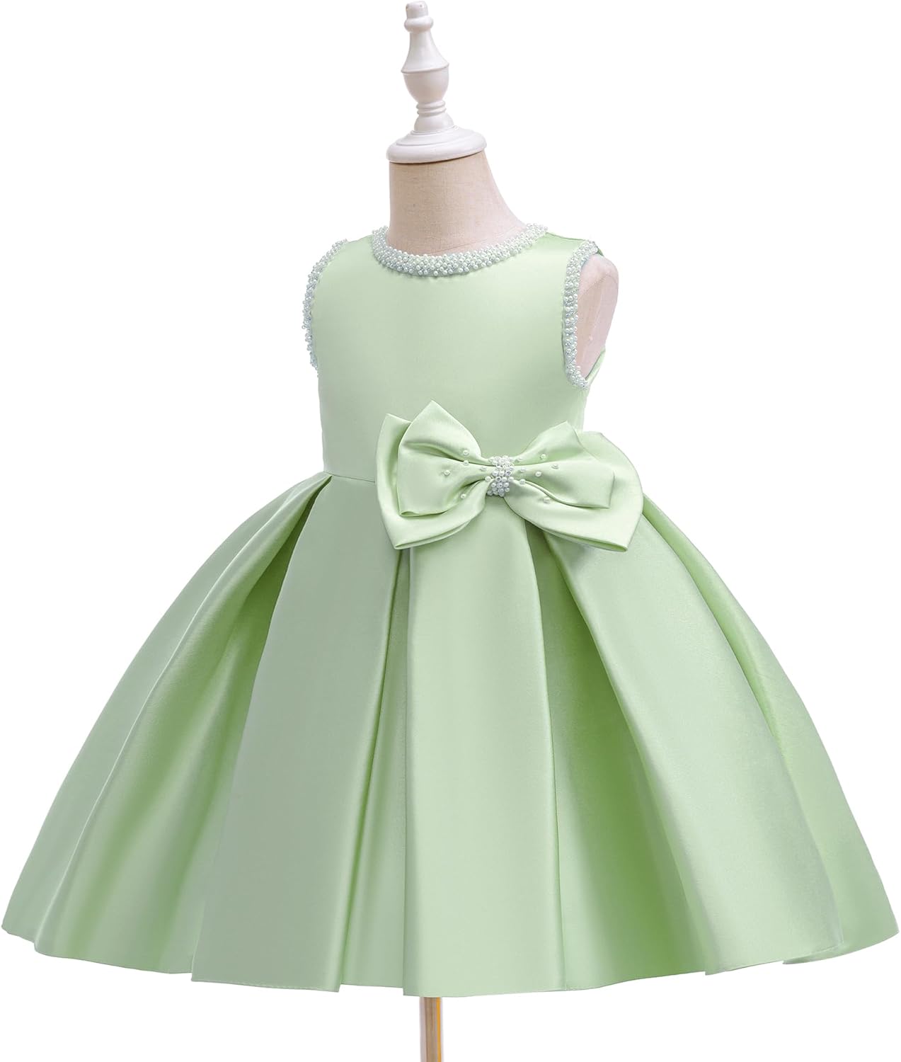 Little Girl Formal Dress Kids Wedding Satin Pageant Princess Birthday Party Ball Gown
