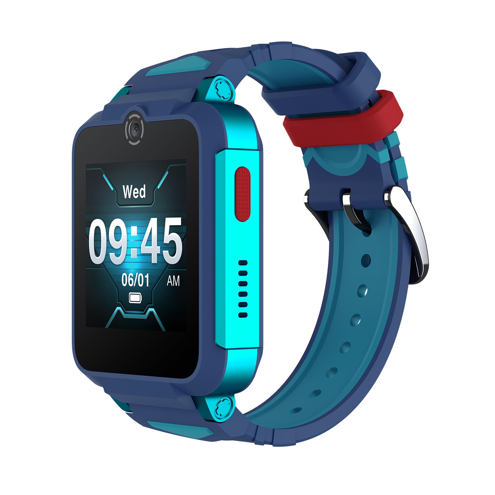 TCL MOVETIME Family Watch 2 - Montre connectée 4G pour Enfants, GPS, appels vidéo, Suivi d'activité, Bleu de Vitesse