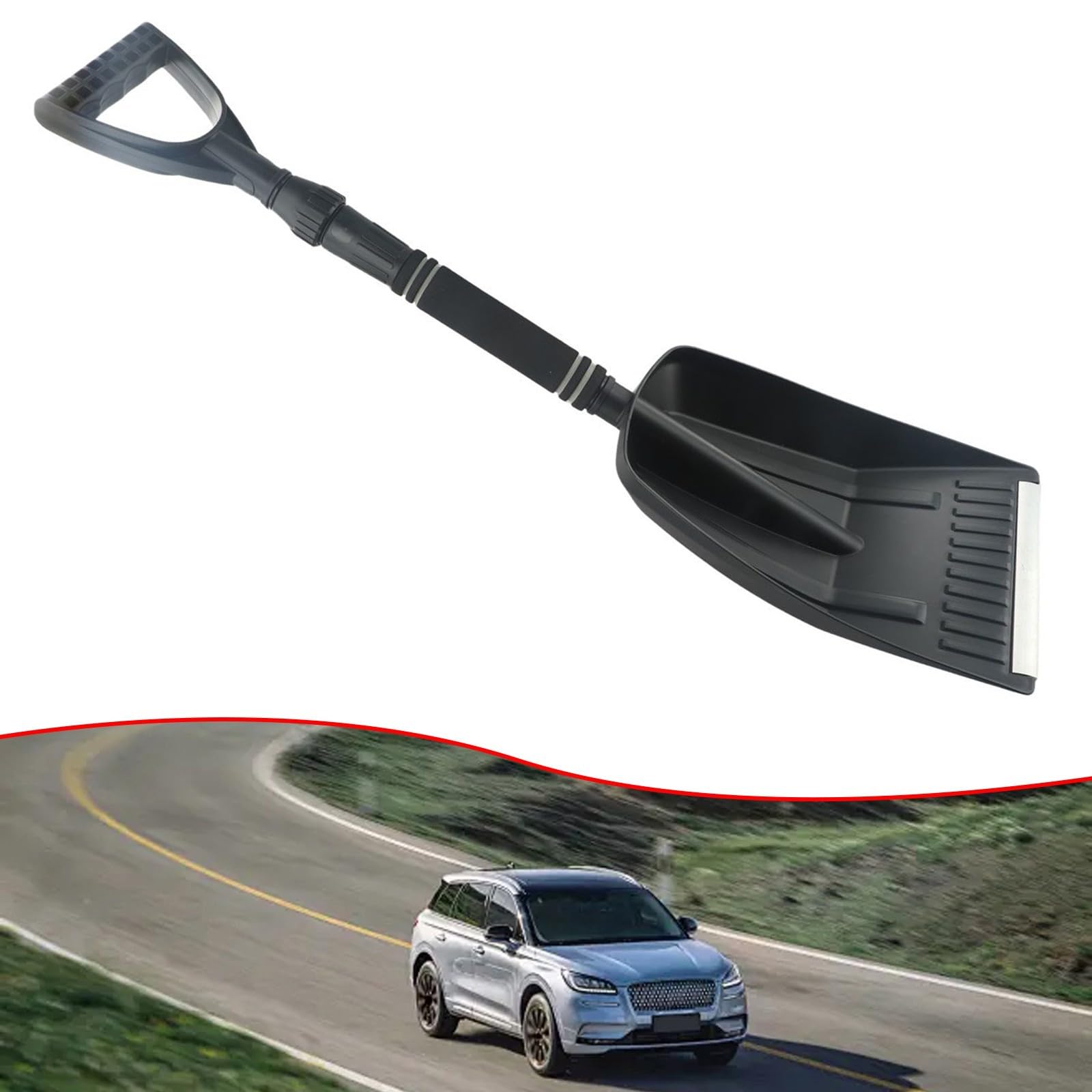 Pelle à neige rétractable pour voiture, 71,1 cm, en aluminium, outil de déneigement d'hiver