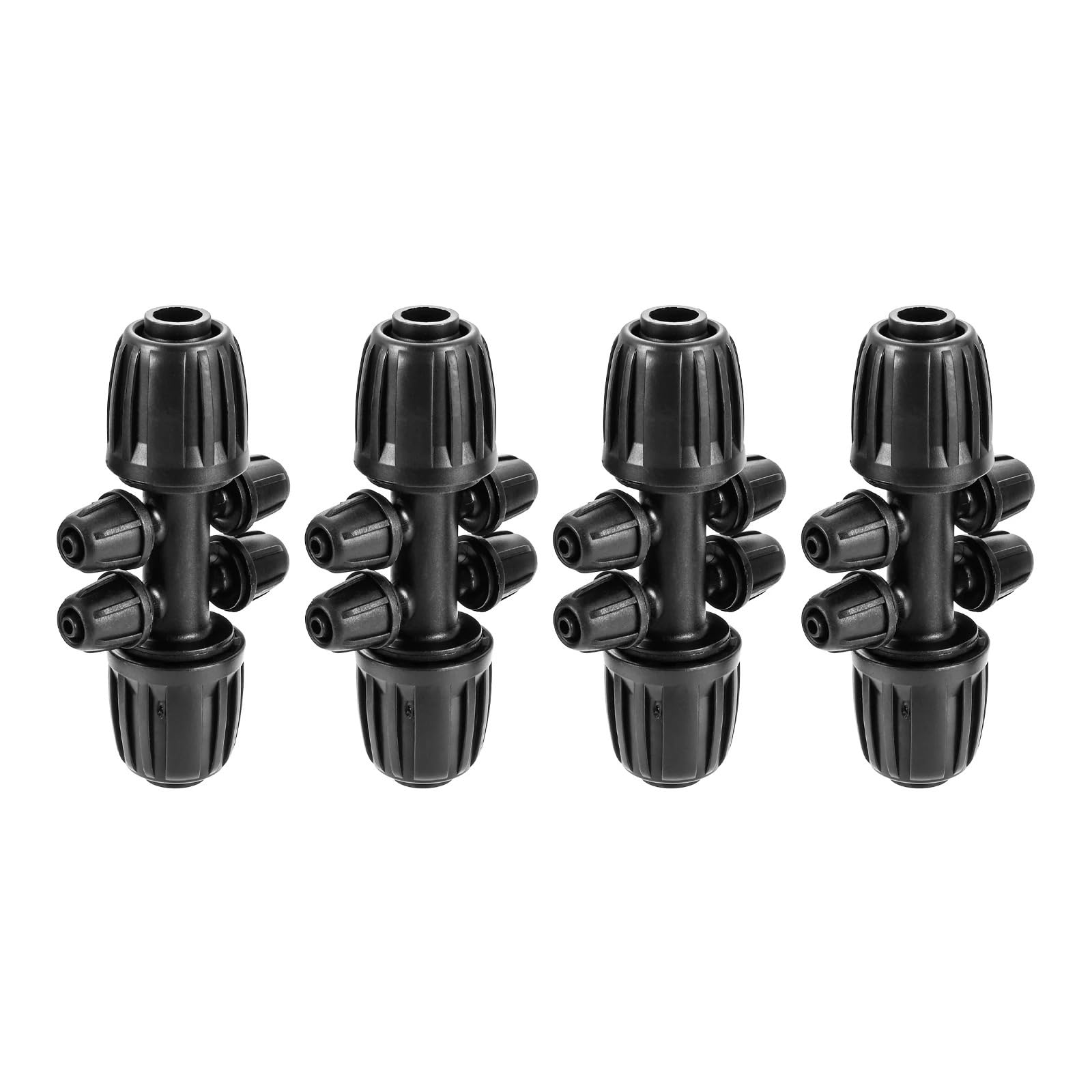 20 pezzi da 1/2" a 1/4" per tubi di irrigazione, raccordi per (1/2" ID x 0,60"-0,63" OD) connettori a T a 6 vie con bloccaggio a goccia 16 mm