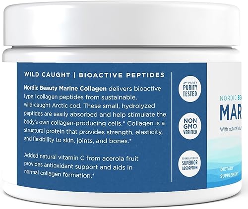 Miniatura 3 de Nordic Naturals Nordic Beauty Marine Collagen Powder, Strawberry - 5.29 Ounces - Collagen Powder Supplement for Healthy Skin, Joints, and Bones,