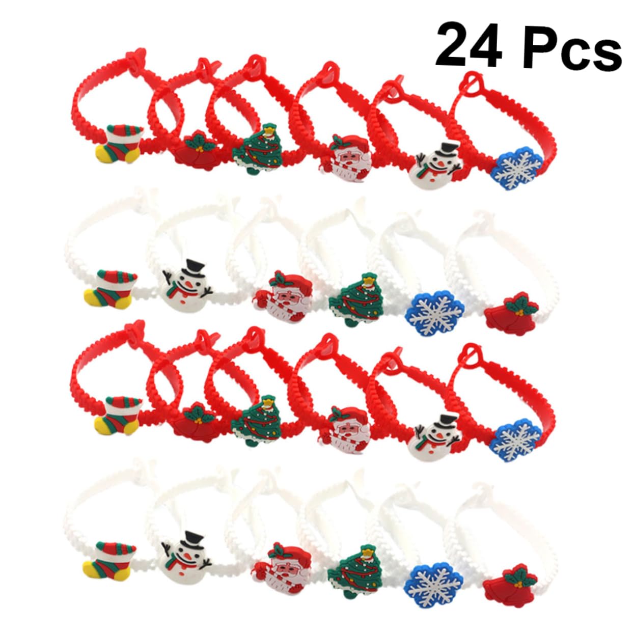 72 Stk Weihnachtliche Silikonarmbänder Weihnachts-pvc-armband Weihnachtsarmband Handschmuck Armbänder Kleines Geschenk Kind Weihnachten