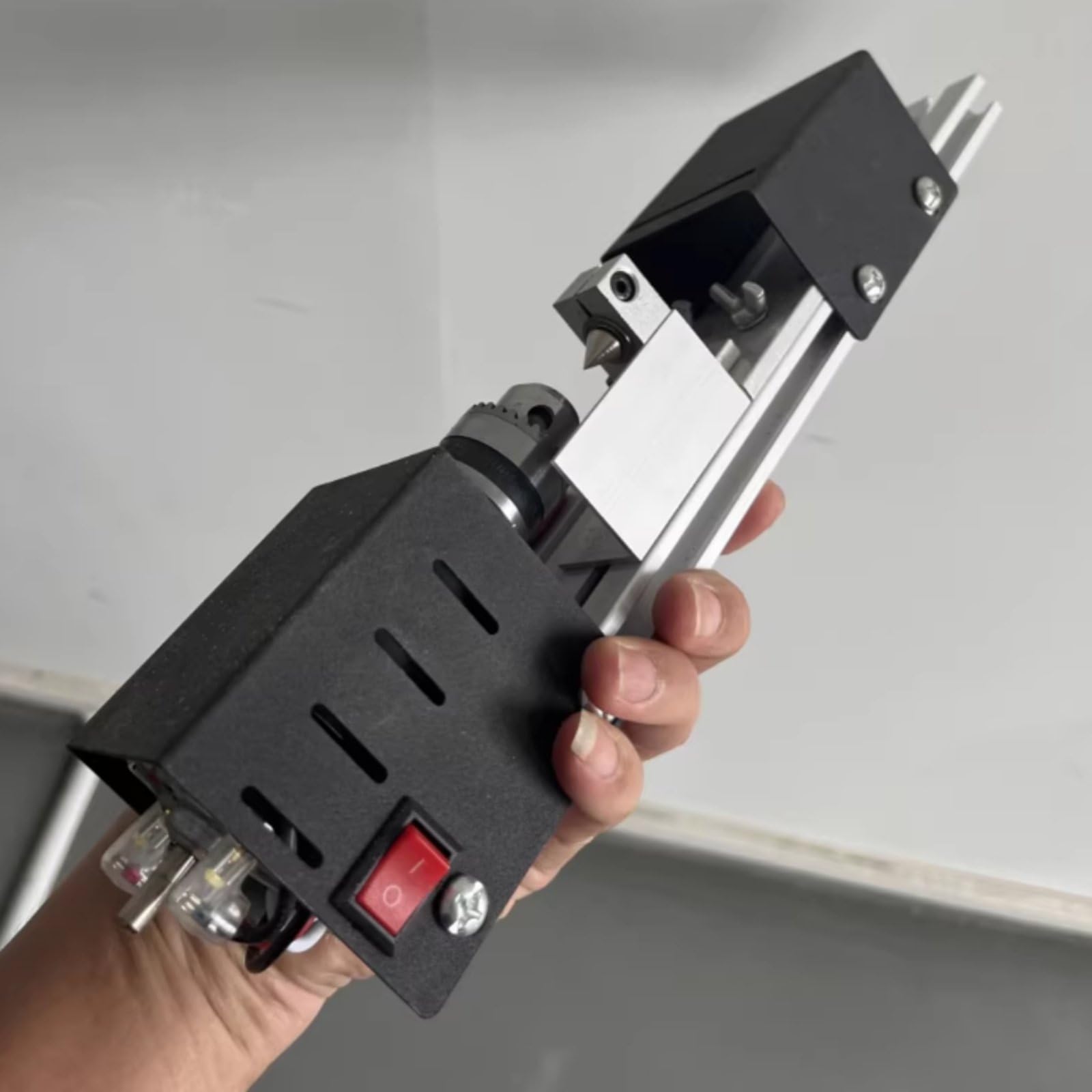 Qianly Mini Torno Multifuncional Alta Precisión Torno para hacer Abultamientos Velocidad Ajustable Pulidora de Abultamientos de Madera para Artesanos, Mejora Estándar