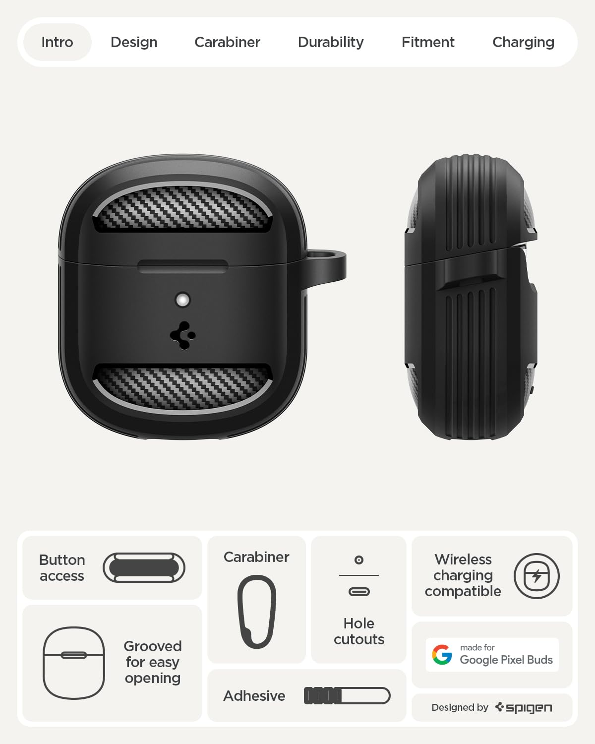 Google Pixel Buds 2a （新品未開封）+spigenケース Amazon.com: Spigen Lock Fit Designed for Google Pixel Buds Pro 2