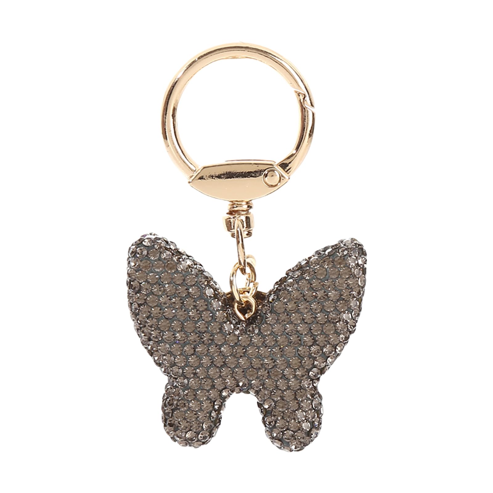 Kalttoy Grey Rhinestones Butterfly Keychain Charm In Vibranting Color For Stylish And Bag Adornment Stylish Outfits Purse Accessory