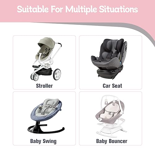 Miniatura 7 de KAKIBLIN Cojín 2 en 1 para cochecito de bebé, cojín de apoyo para cabeza y cuerpo recién nacido, cojín para cochecito de bebé, lavable, para recién