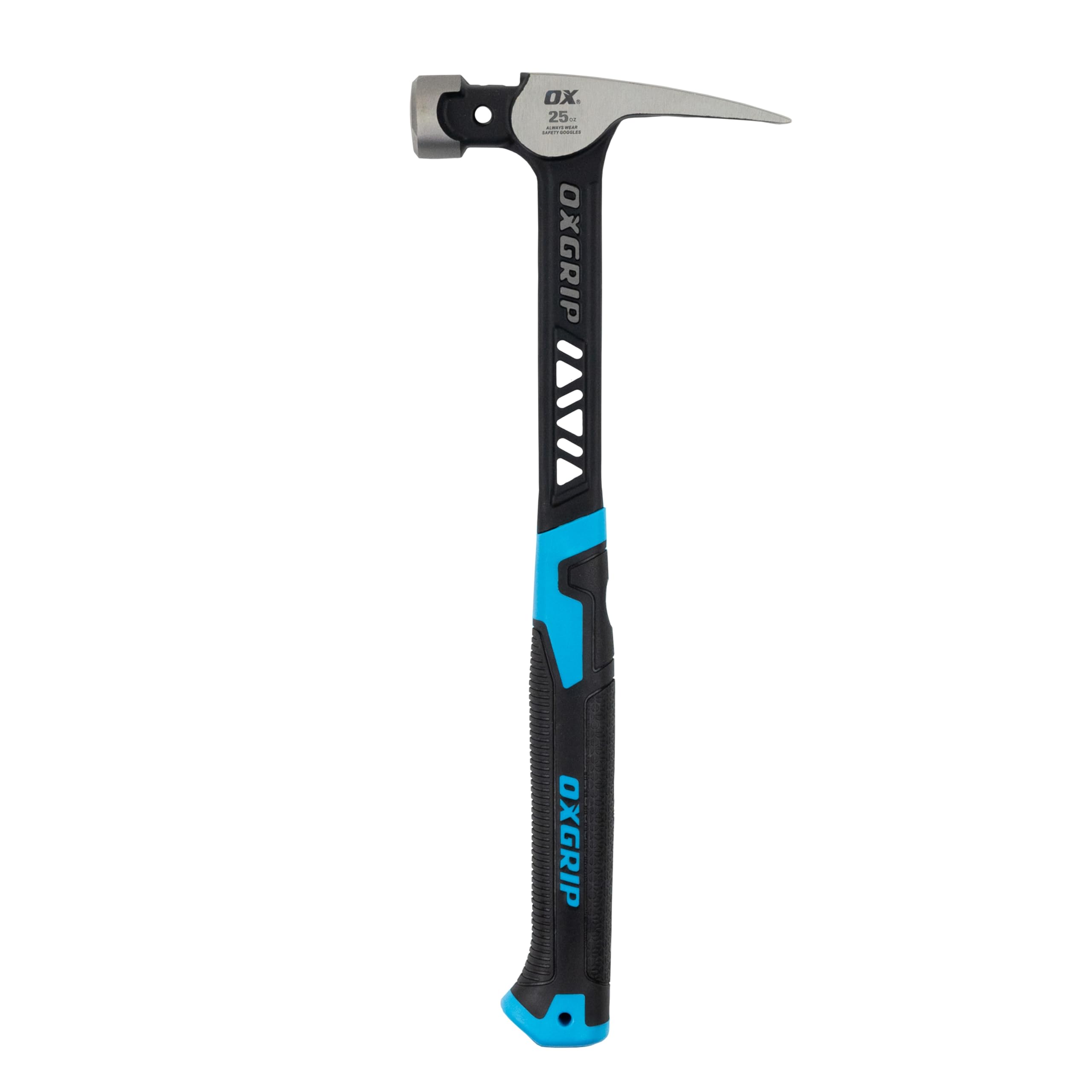 OX TOOLS Pro Marteau Ultrastrike à griffe droite avec manche anti-vibrations Manche en acier et prise en main confortable 708,7 g