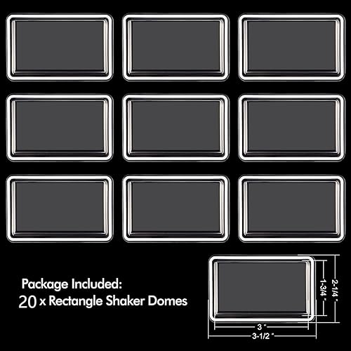 Miniatura 2 de BAOFALI 20 unidades rectangulares dimensionales de 3 pulgadas x 1-34 pulgadas de diámetro para hacer tarjetas, cubiertas de plástico transparente