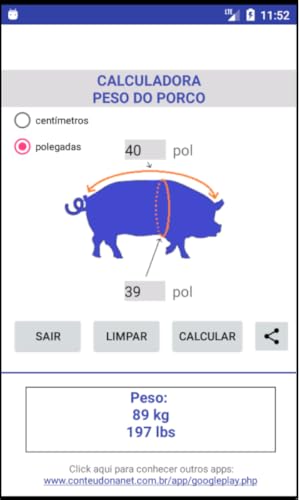 Peso do Porco - Calculadora
