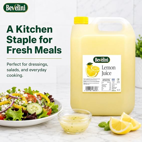 Bevelini Lemon Juice, 4 Litre