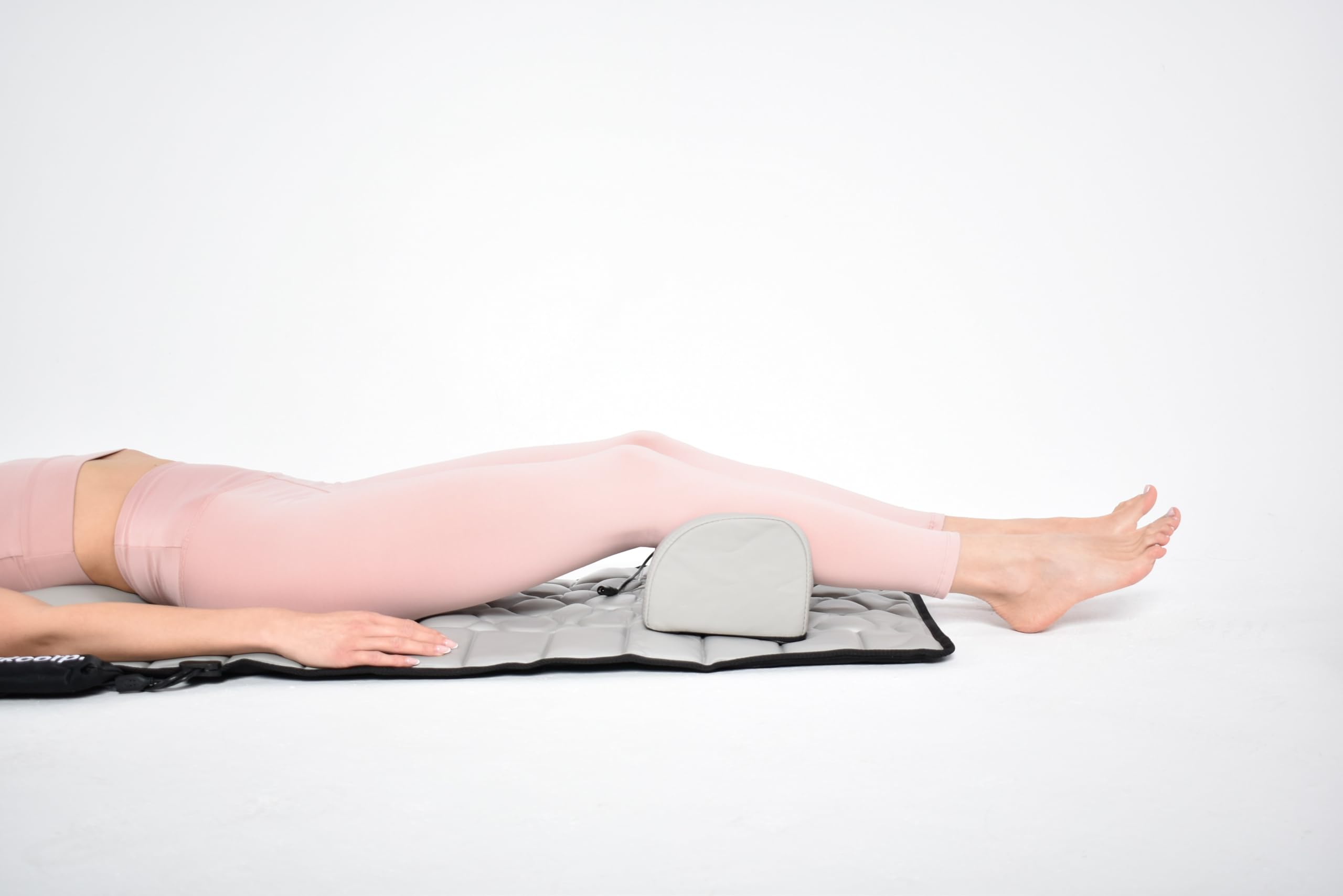 Tappetino massaggiante per tutto il corpo con funzione riscaldante – Massaggiatore dorsale in similpelle, massaggio plantare con telecomando per divano, poltrona, Bianco, 170x50 cm