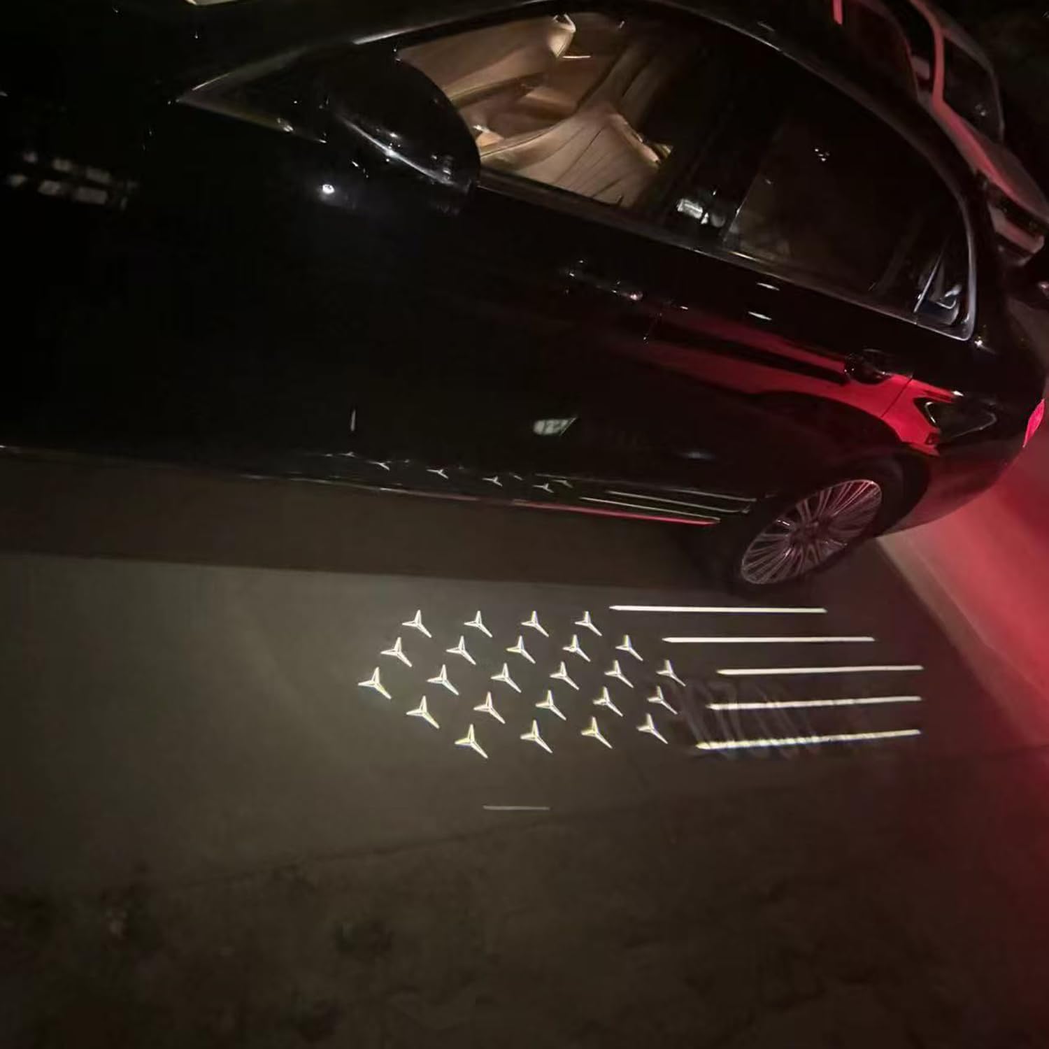 2pcs Set Side Mirror Puddle light 6 different logos Compatible with Benz W167 GLE 2018 year up,GLS 2018year up,W465 W463 G300 G350 G450 G500 G600 G63 G600D 2018 year up