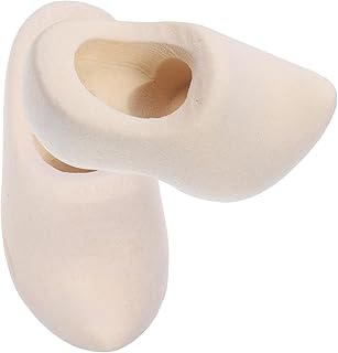 1Pair Mini Wooden Shoes Keychain Unpainted Craft DIY Blank Klompen for Dollhouse Accessories Miniature Wooden Clogs Decorative Craft for Creative Projects