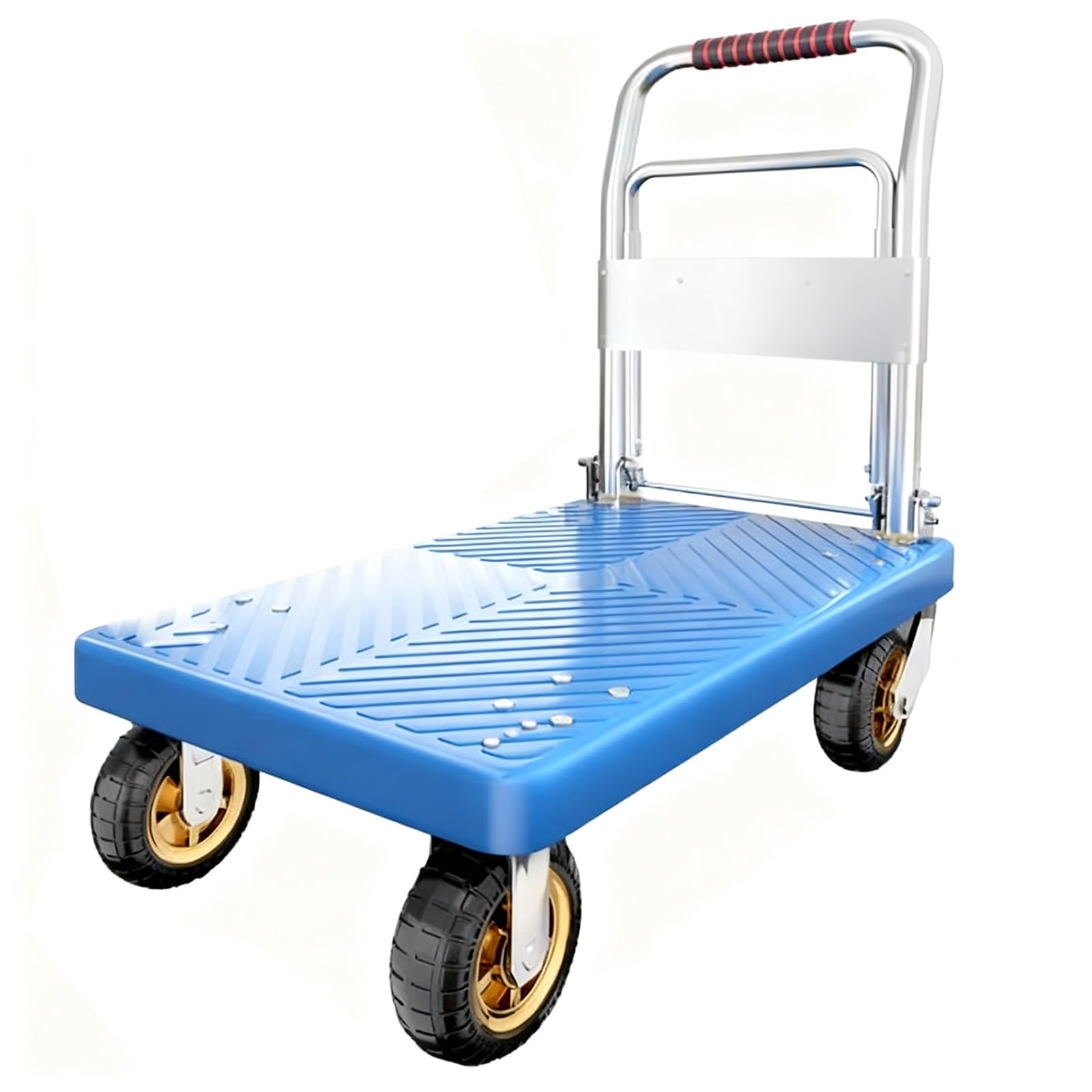 Carrello Pieghevole Resistente con Ruote - capacità di carico 750 kg (1650 libbre) per Magazzino, casa e Mercato - Carrello Portatile Blu per Un Facile Trasporto e stocca