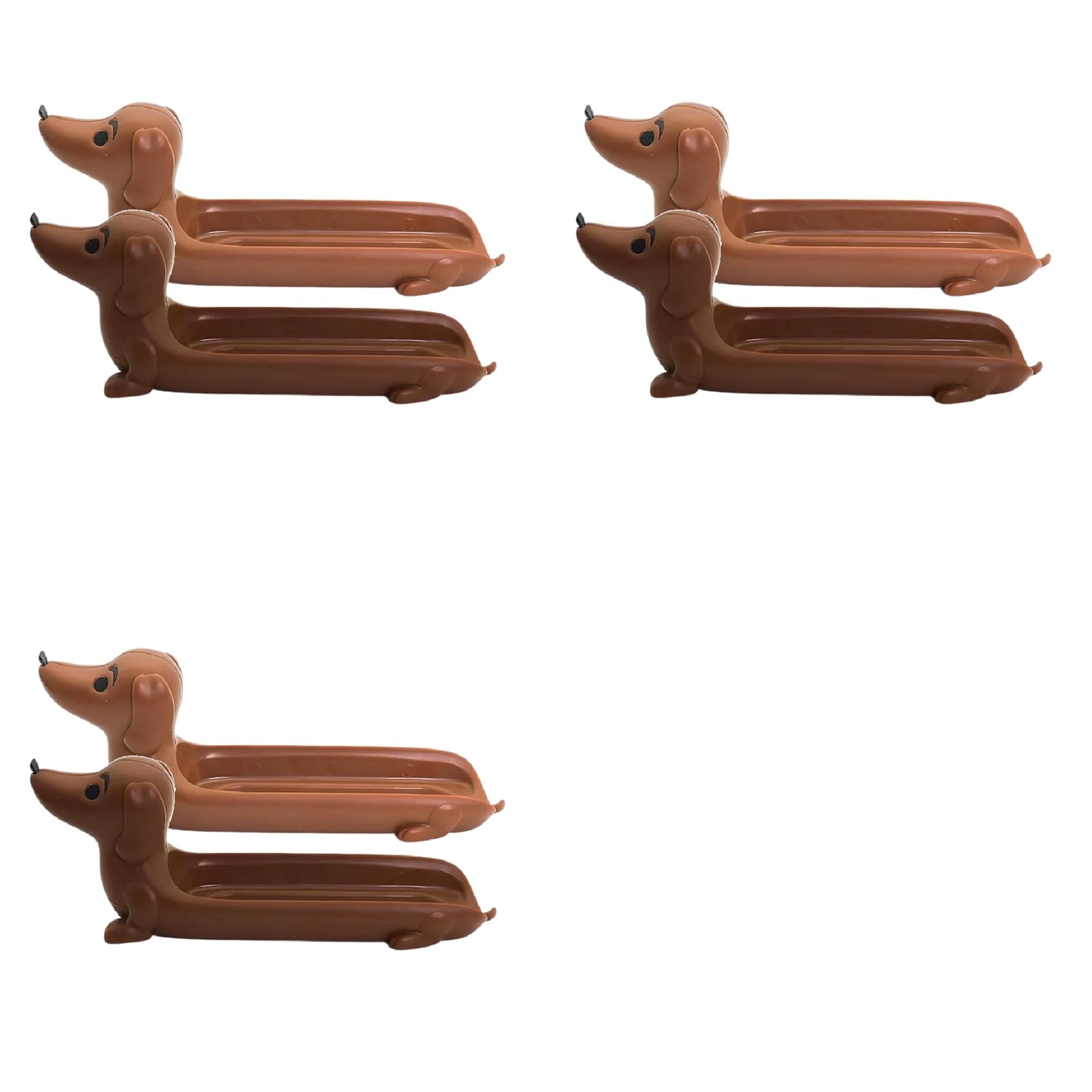 Aundhegrtt 6X Puppy Shaped Serving Tray Dachshund Snack Holder Hot Dog Holder for Home Family Gatherings Parties