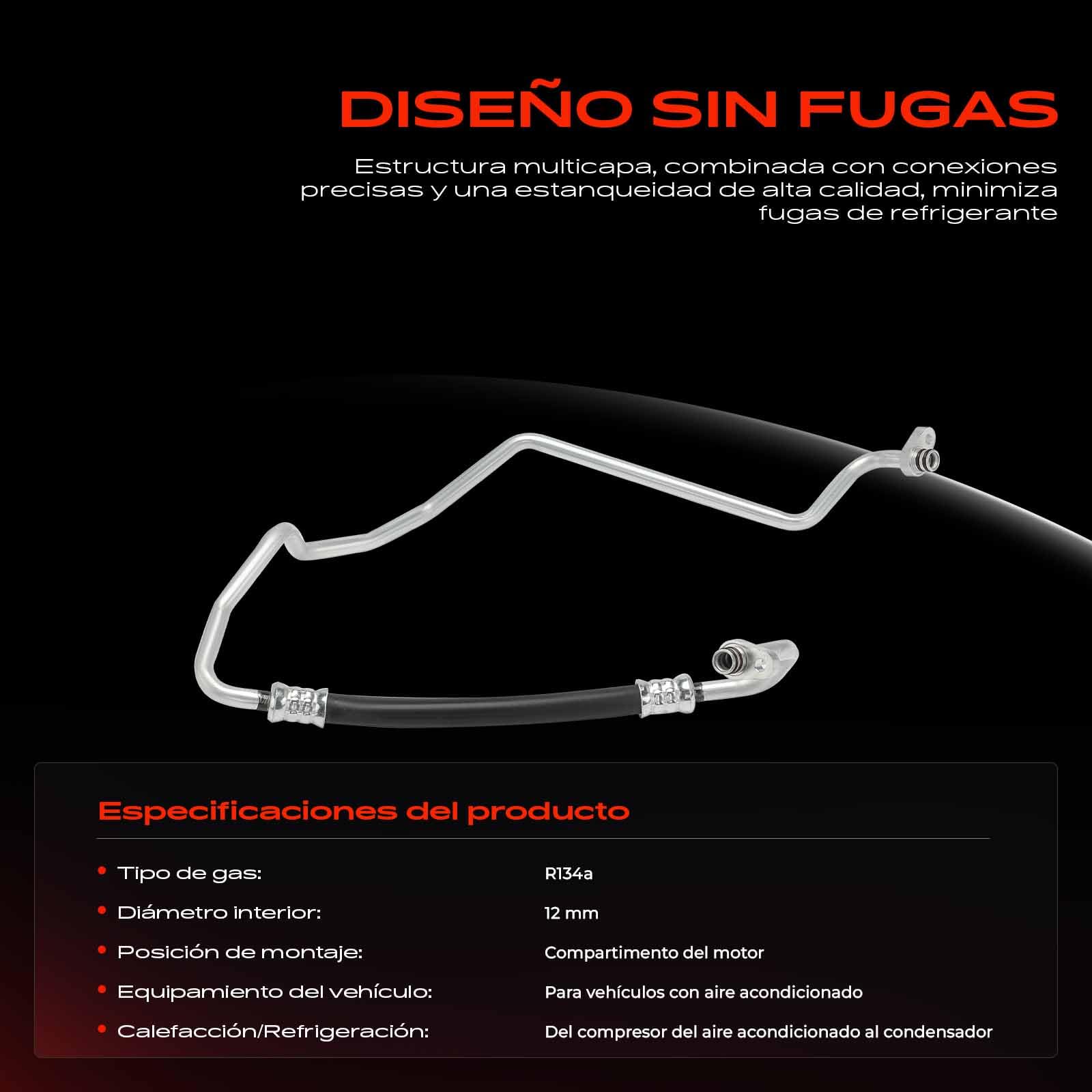 Frankberg Tubería de alta/baja presión aire acondicionado | 6460GR; Compatible con: C2 Enterprise JG, C3 I FC FN, C3 Pluriel HB, C2 JM
