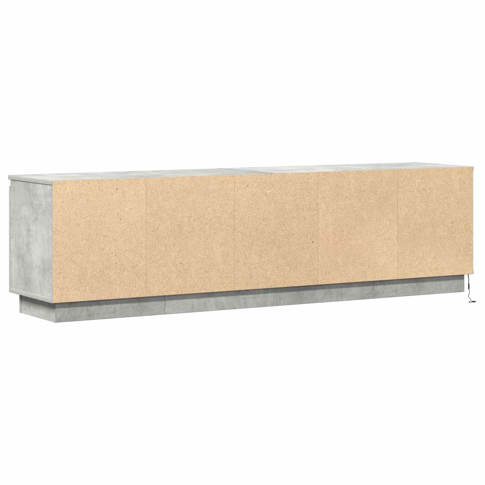 Madera Resistente Con Iluminación LED Estilo Moderno Gris 180x38x49cm