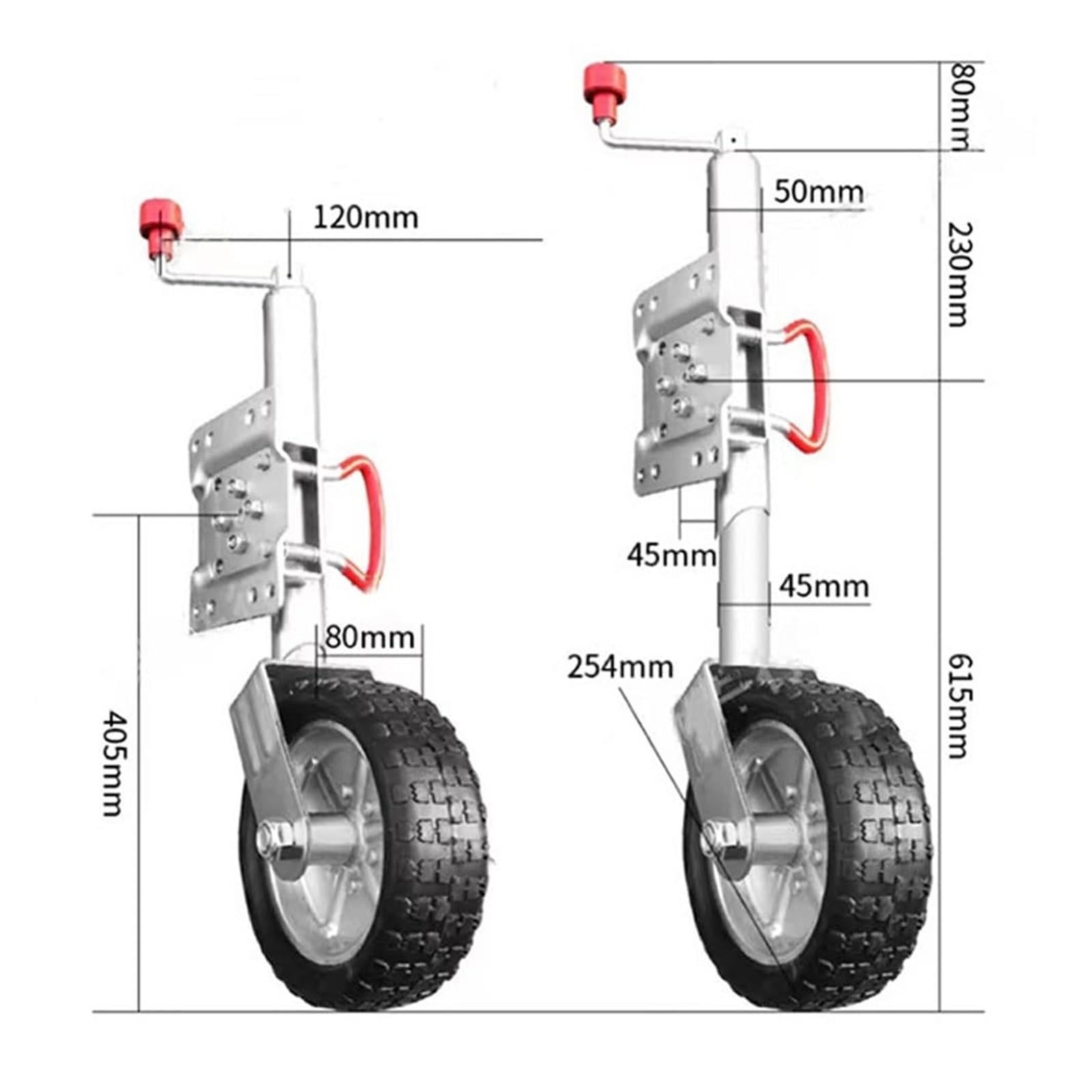 Accessoire Camping-car Support Roue Jockey Uxsiya 48mm - Fixation Antirouille Camping-car Remorque Cales Pour Camping-car