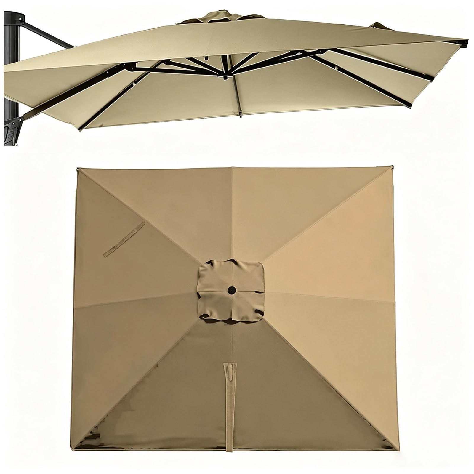 Repuesto tela sombrilla 4x3m khaki contra desgaste solar