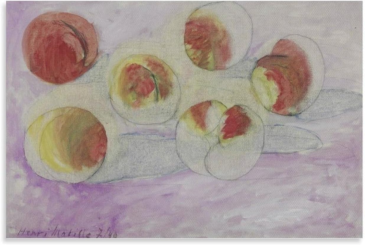 ZZYGGN GMGSW Les Peches by Henri Matisse Canvas Poster Abstract Wall Art Aesthetic Painting Henri Matisse Prints for Office Picture Decor 40x60cmx1 Frameless