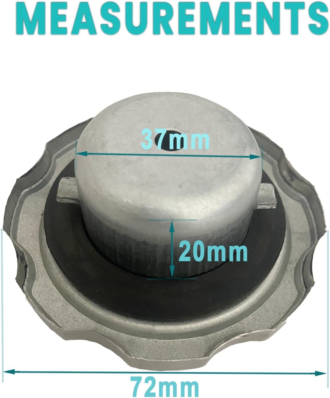 QYMOTO CT200U Upgraded Metal Gas Cap,Fuel Tank Cap Tight Seal No Spillage for Coleman CT200U-EX,BT200X,Baja MB165 MB200 Axis M200 Minibike Predator 212 Gas Tank Cover Metal Lid