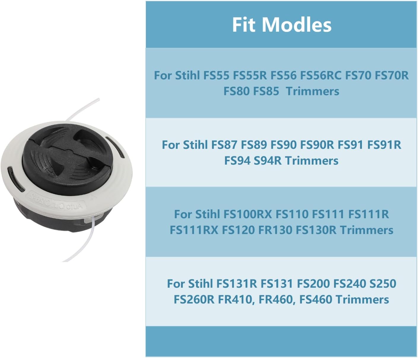 C26-2Trimmer Head Replace 4002 710 2169 for Stihl FS55 FS55R FS56 FS56RC FS70 FS70R FS80 FS85 FS90 FS90R FS91 FS94 FS110 FS120 FS131R FS131 S250 FS240 Trimmer Weed Eater 5PC