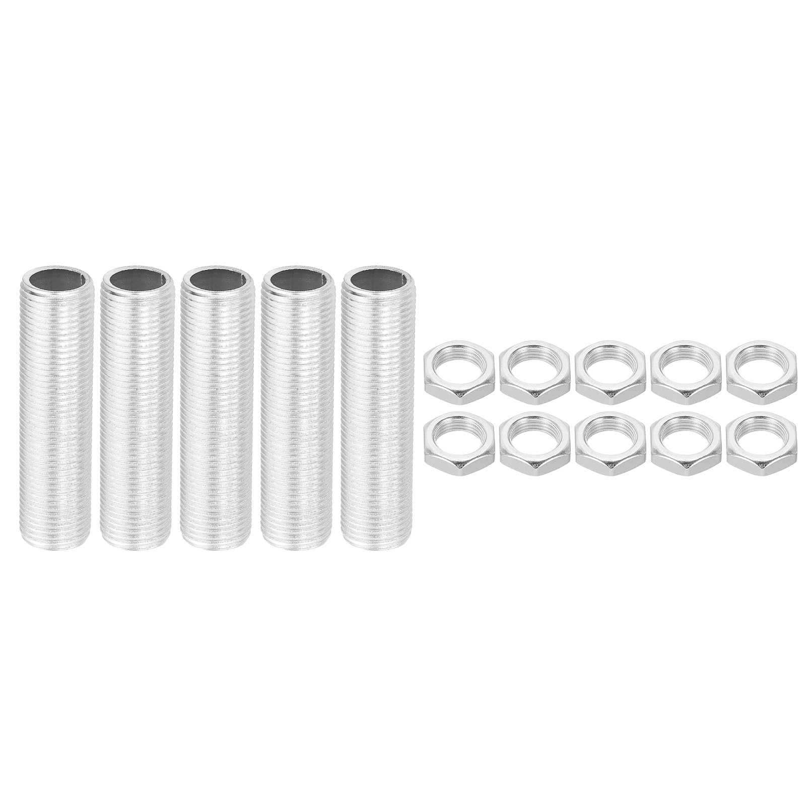PATIKIL M12 Thread 45mm/1.8" Lamp Pipe Kit with Lock Nuts