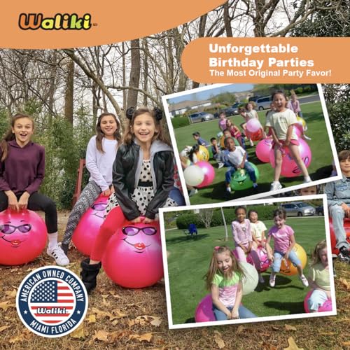 image for WALIKI Hippity Hop Ball for Teens | 22-Inch Pink Hopper | Jumping & Ho