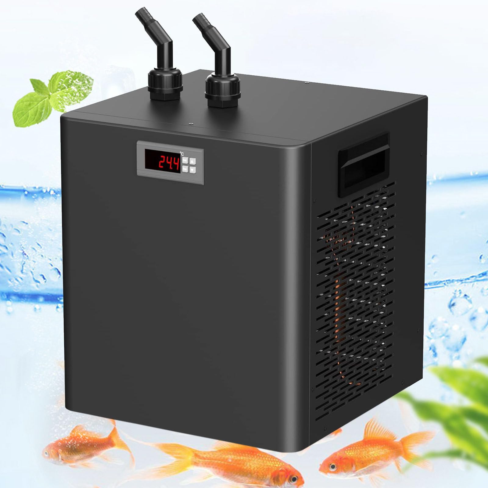 Aquarium-Kühler, 160 l/300 l, Aquarium-Kühler, spezielles leises Design, Eisbad-Kühler für Salzwasser-Süßwasser-Axolotl-Korallenquallen, einfach zu bedienen,300L